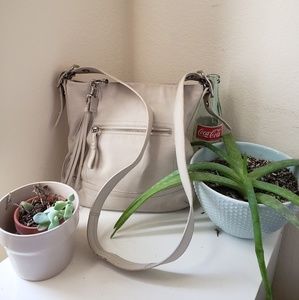White Leather Coach Crossbody